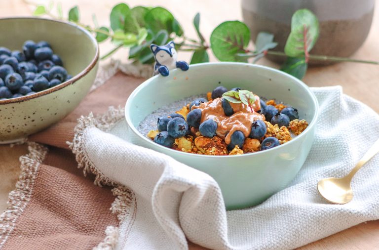 Gezonde Start Van 2019 Ontbijt Kom Met Chia Pudding Homemade Granola